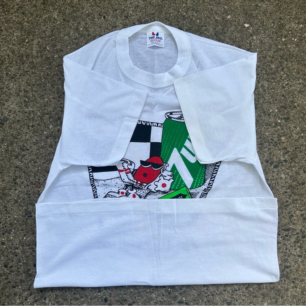 VTG Seven Up 7Up See Spot Catch Rays Single Stitch T-Shirt Size Medium 1988 - Picture 8 of 11